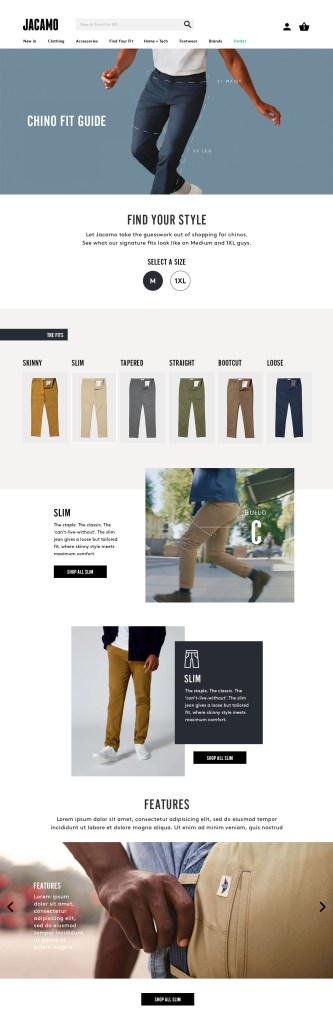 Jacamo fitness guide web page