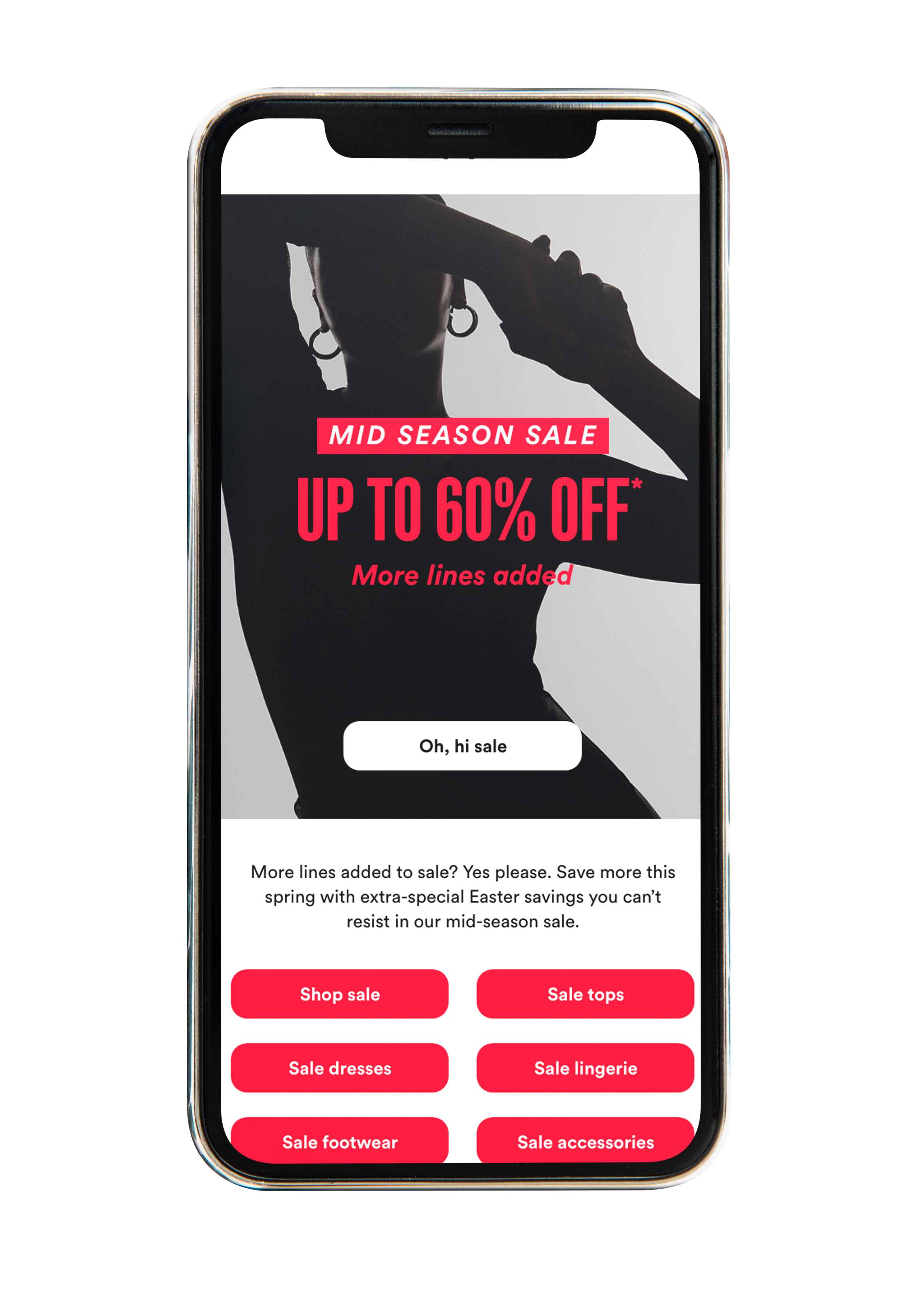 Link to simply be page. Simply Be email on mobile device.