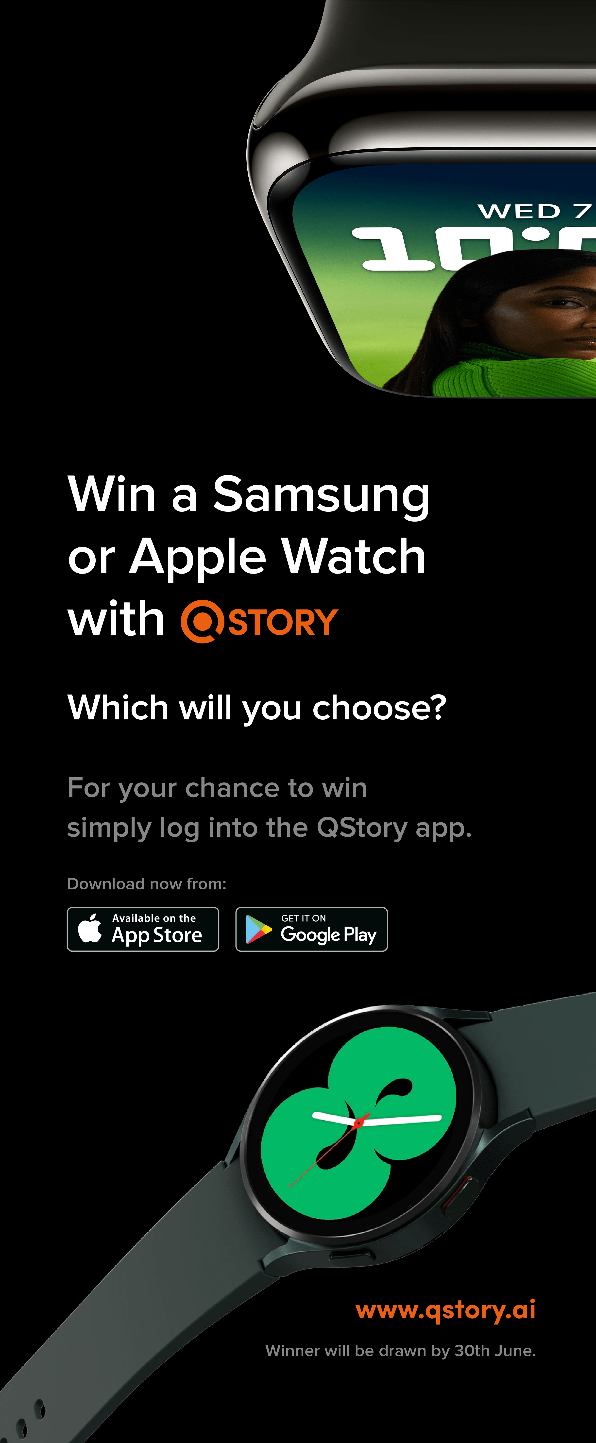 QStory conference pop up banner