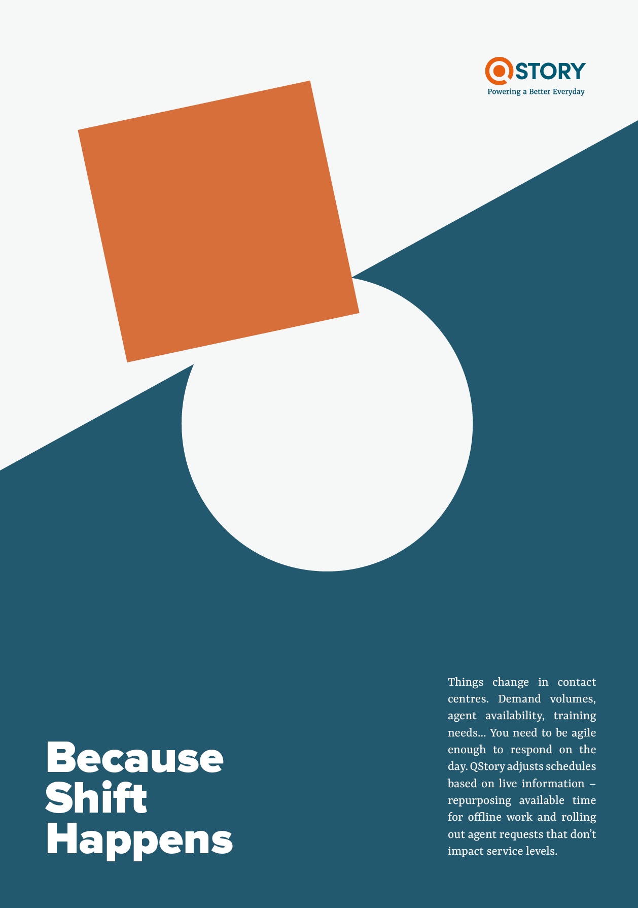 QStory Because Shift Happens campaign collateral