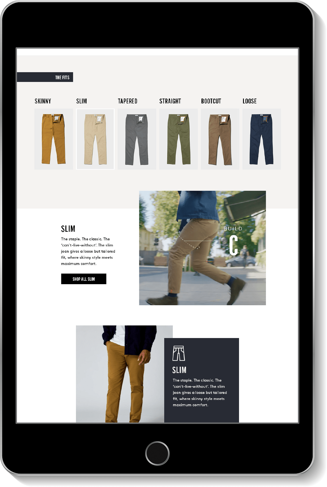 Link to Jacamo page. Image of landing page on tablet.