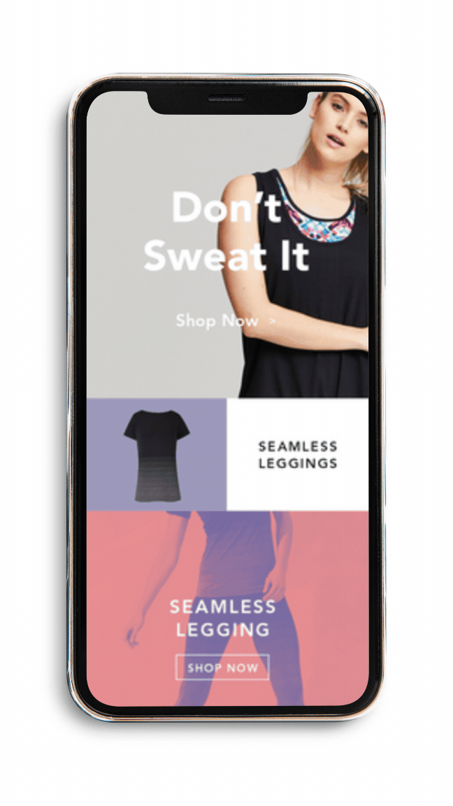 JD Williams animated email on mobile