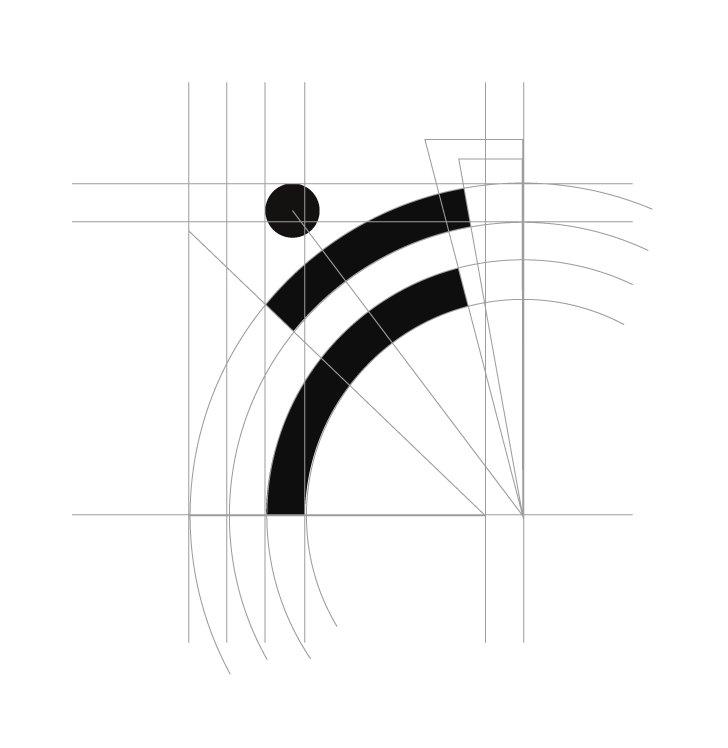 Link to logo page. Image of logo development.