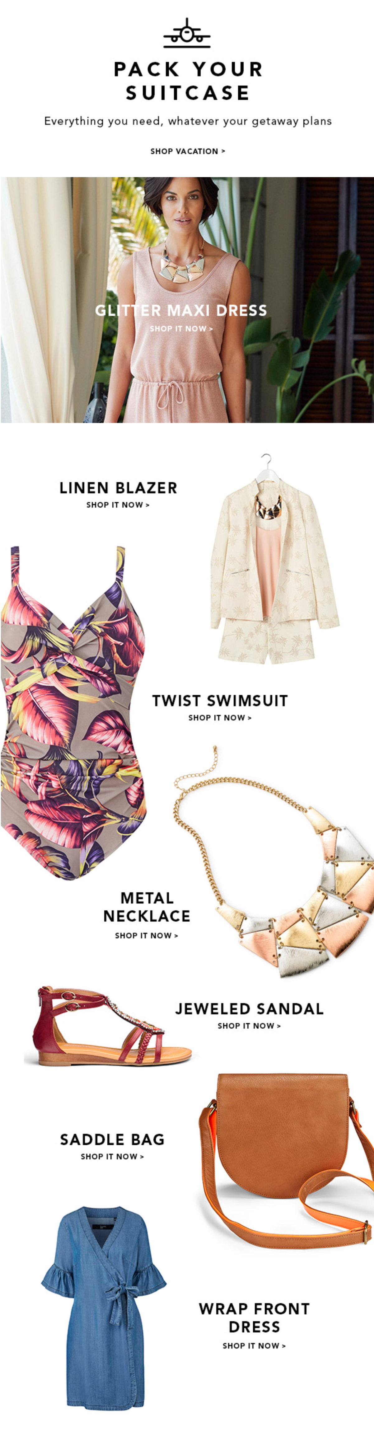 JD Williams holiday email