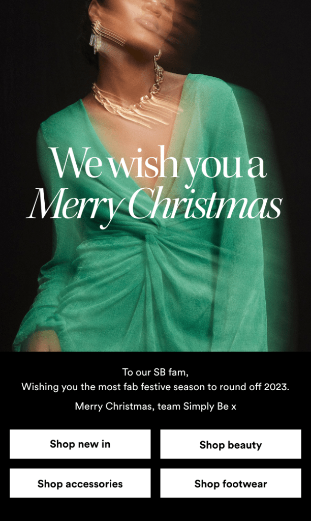 JD Williams Christmas email