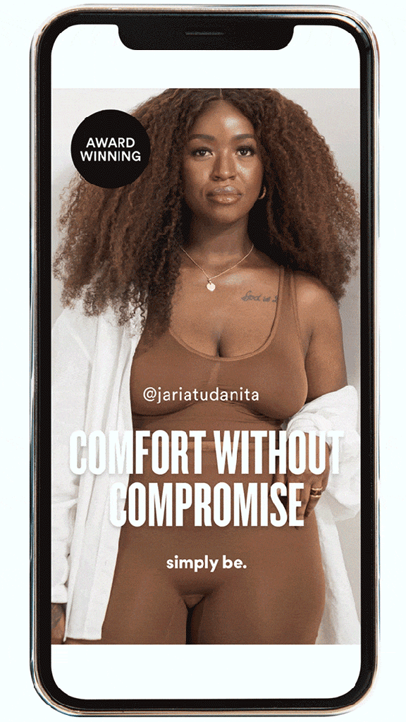 Simply Be animated Social post mock up